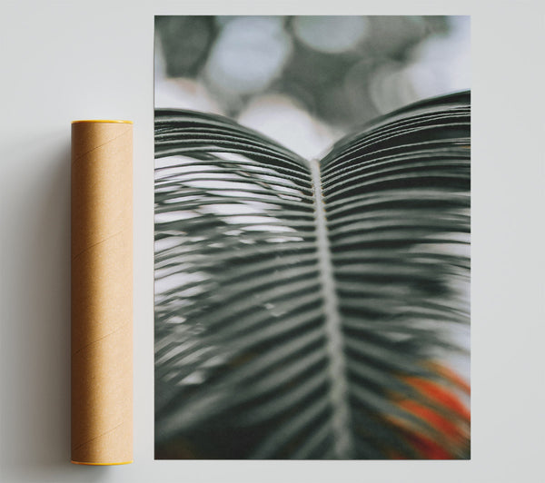 Green Palm Lines Print