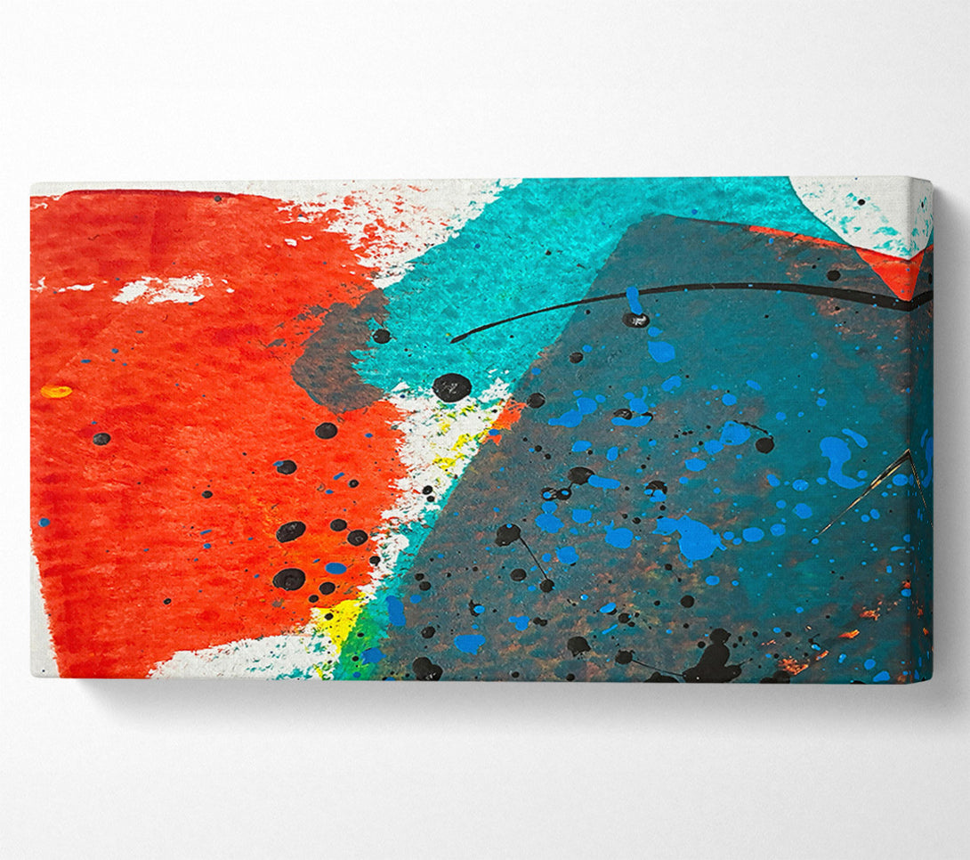  A Canvas Print of Teal Splashes And Swirls Canvas Art