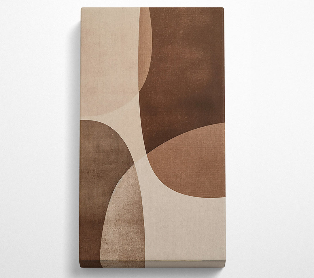  A Canvas Print of Brown Curved Abstract Canvas Wall Art