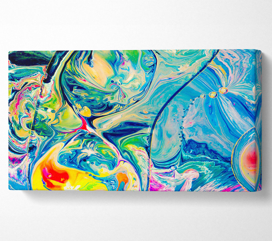  A Canvas Print of Azure Swirls And Dreams Canvas Art