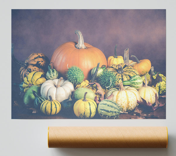 Orange Harvest Bounty Giclee Print