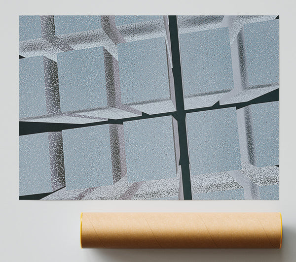 The Silver Grid Print