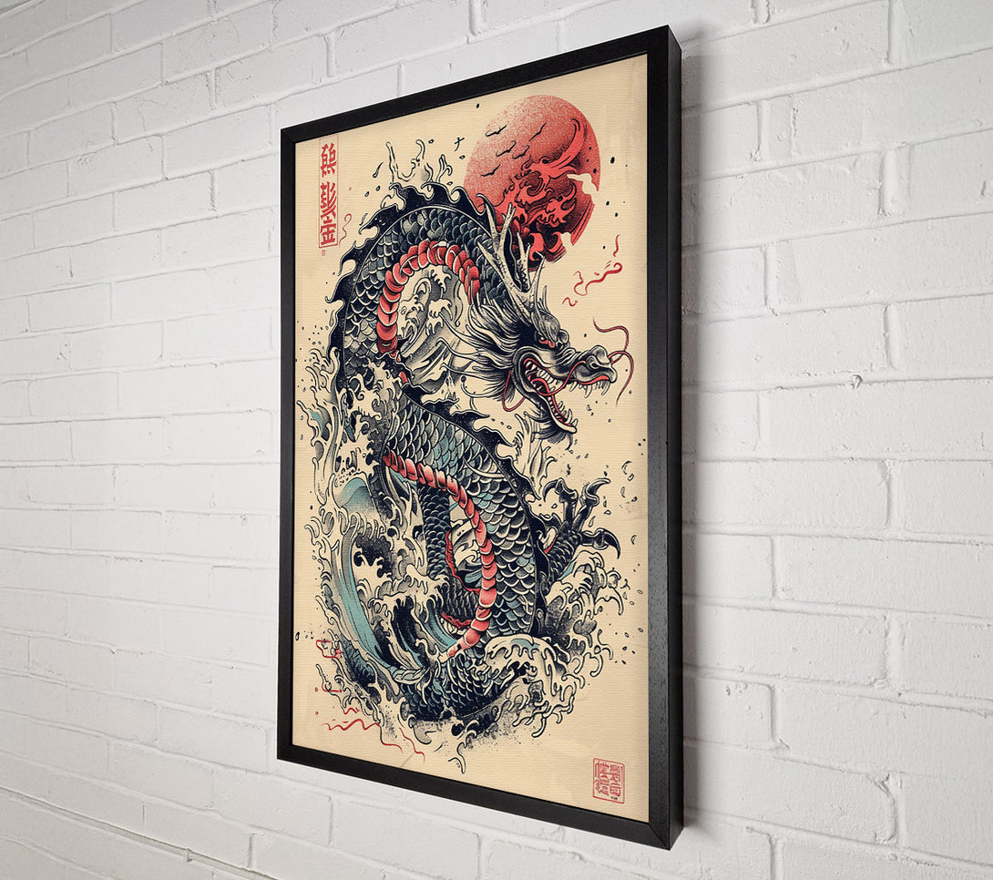  A Canvas Print of Dragon Flame Canvas Wall Art