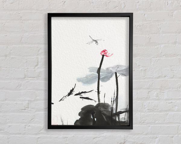 Dragonfly Oriental Framed Print