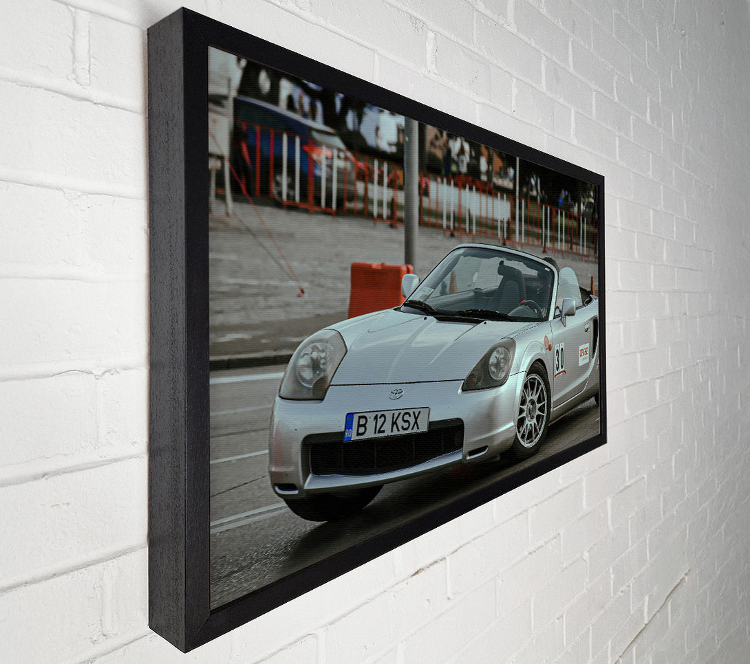  A Canvas Print of Silver Roadster Ready Canvas Print