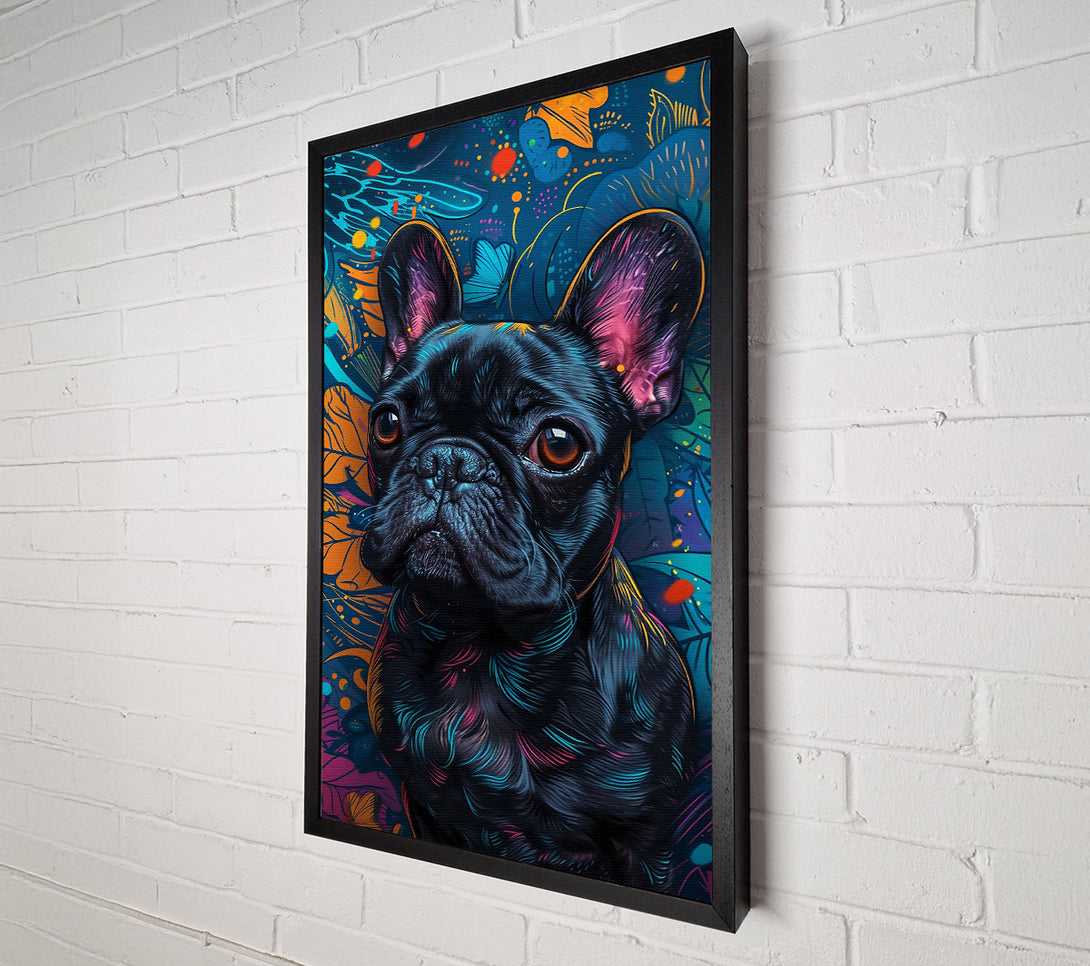  A Canvas Print of Blue Frenchie Dreams Canvas Print