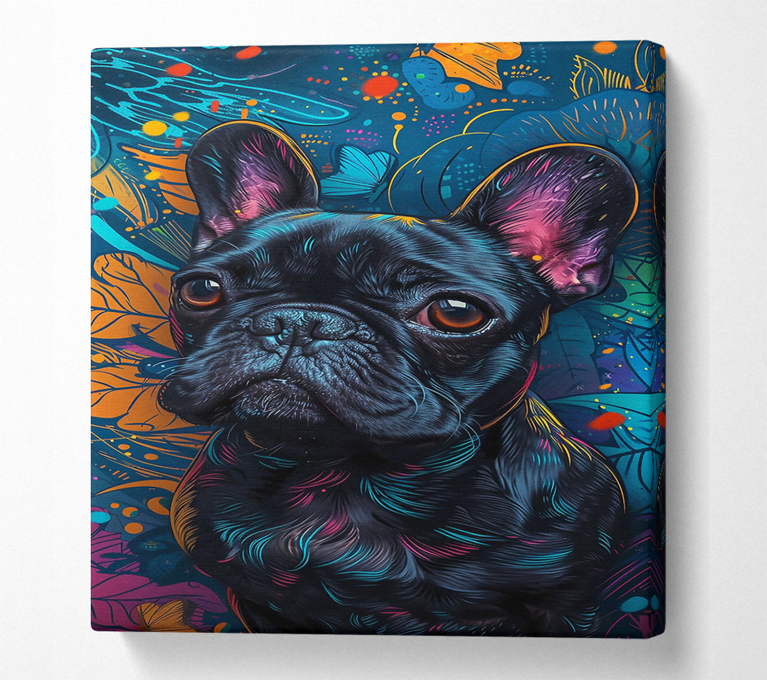  A Canvas Print of Blue Frenchie Dreams Canvas Print