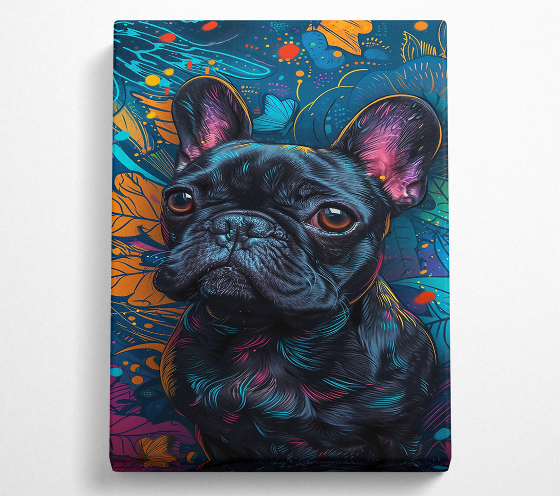  A Canvas Print of Blue Frenchie Dreams Canvas Print