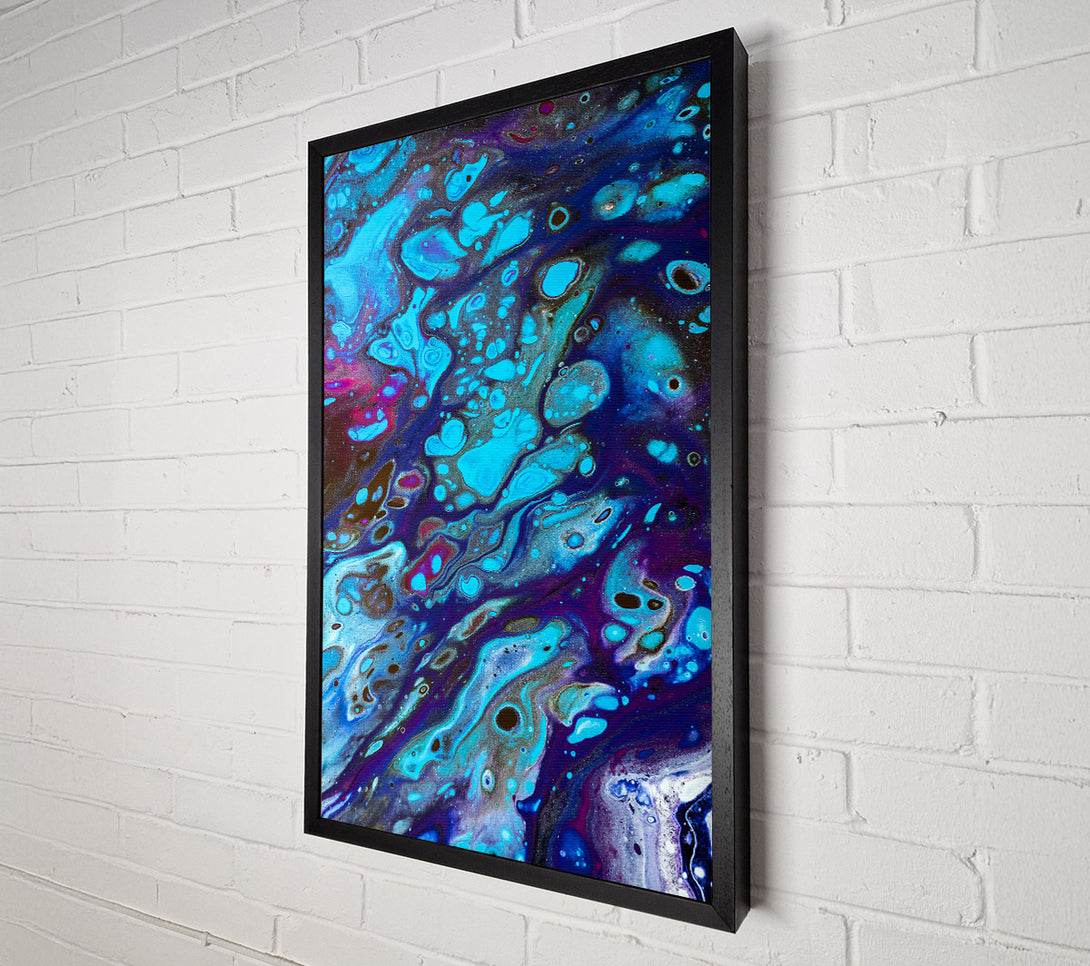  A Canvas Print of Azure Swirls And Dots Canvas Art