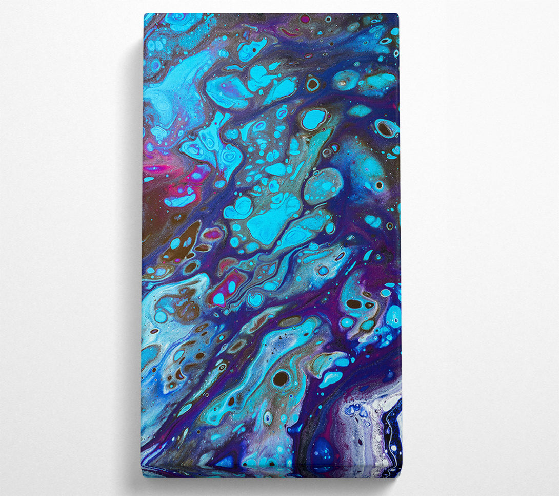  A Canvas Print of Azure Swirls And Dots Canvas Art