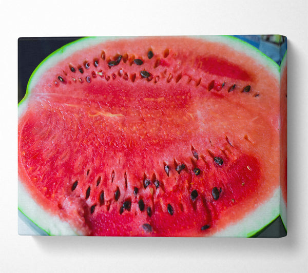  A Canvas Print of Crimson Watermelon Slice Canvas Print