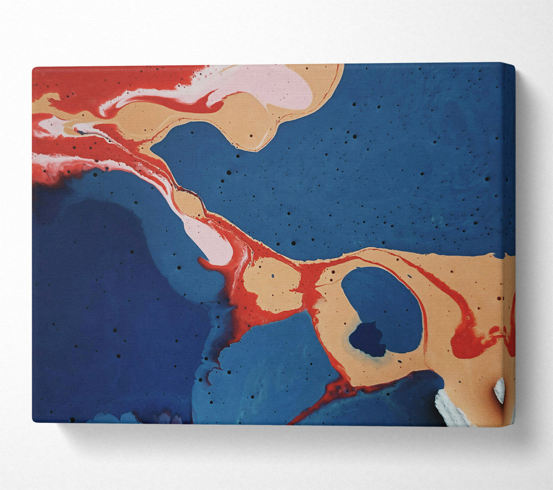  A Canvas Print of Azure Swirls And Hues Canvas Print