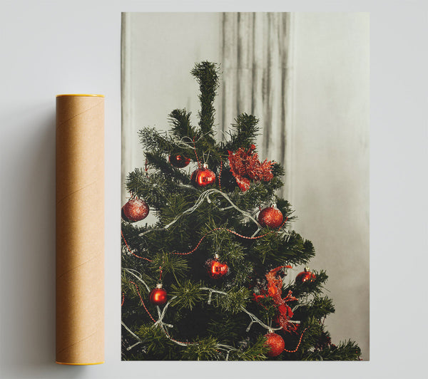 Red Christmas Lights Giclee Print