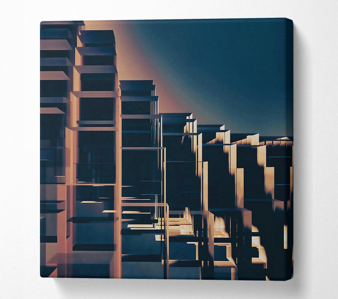  A Canvas Print of Golden Cage City Canvas Wall Art