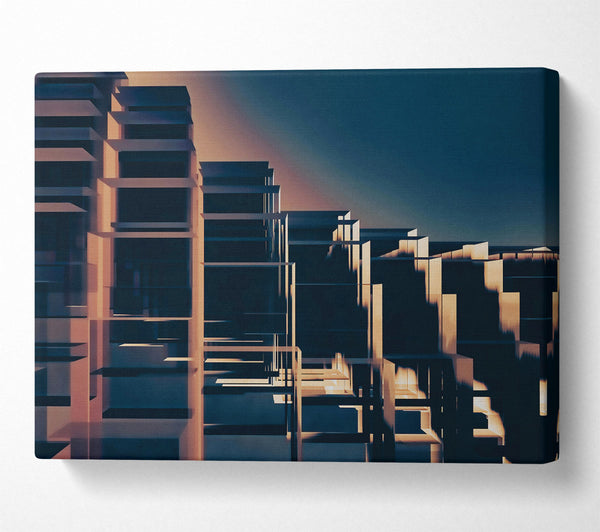  A Canvas Print of Golden Cage City Canvas Wall Art