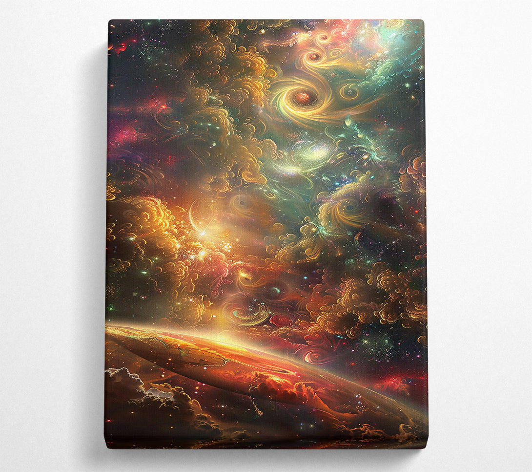  A Canvas Print of Golden Cosmic Dance Canvas Art