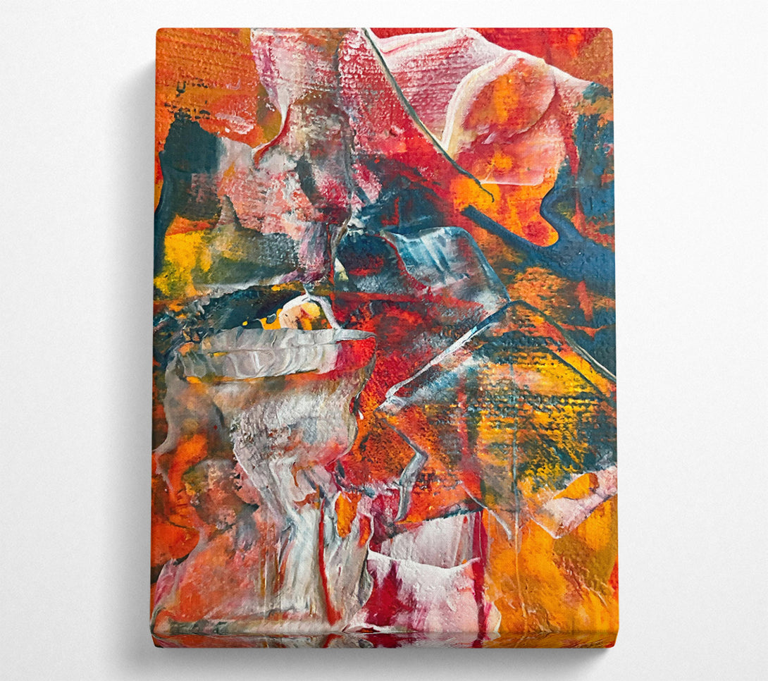  A Canvas Print of Orange Abstract Forms Canvas Art