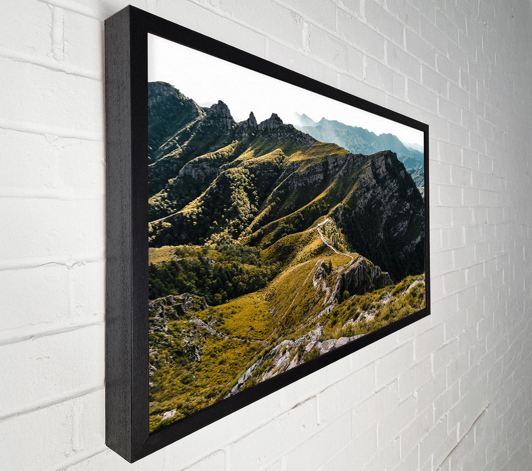  A Canvas Print of Golden Mountain Path Canvas Art