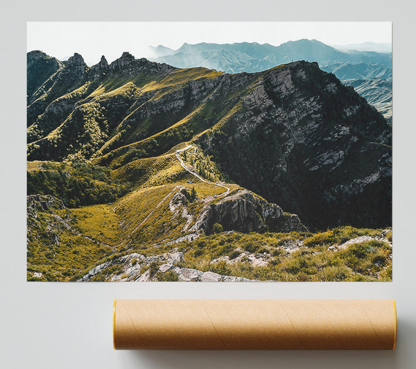 Golden Mountain Path Print