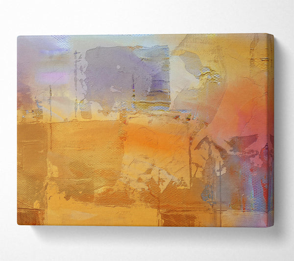  A Canvas Print of Golden Hues Abstract Canvas Art