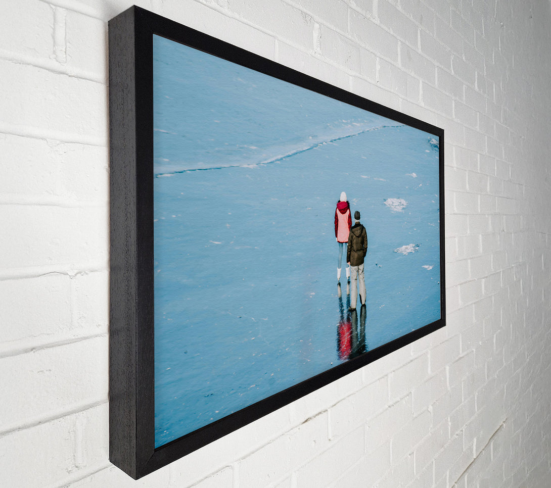  A Canvas Print of Blue Ice Reflections Canvas Art