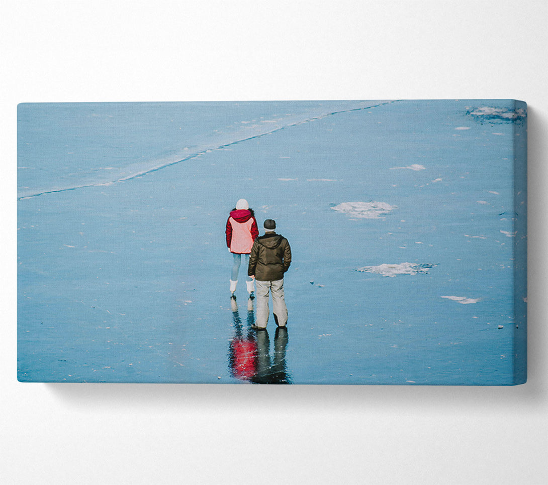  A Canvas Print of Blue Ice Reflections Canvas Art