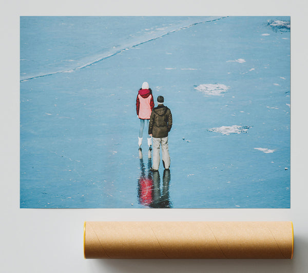 Blue Ice Reflections Print