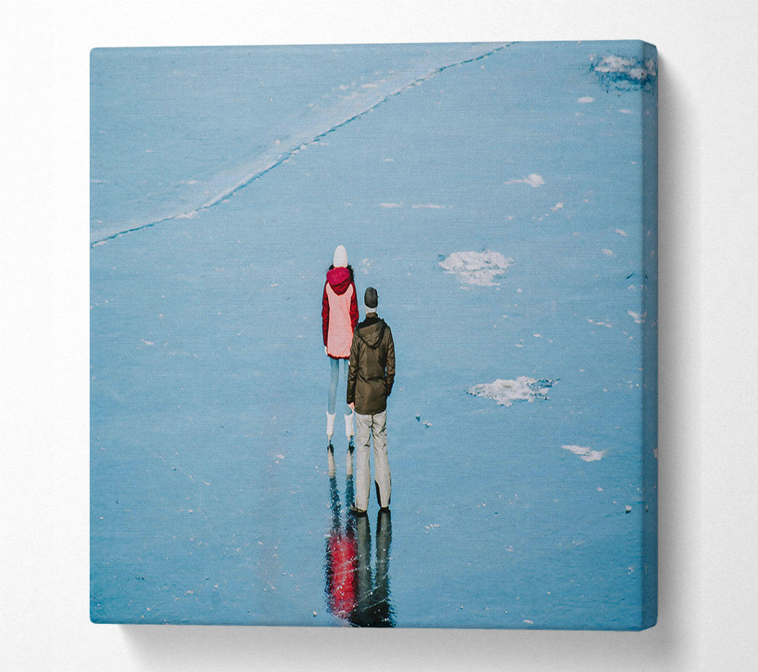  A Canvas Print of Blue Ice Reflections Canvas Art