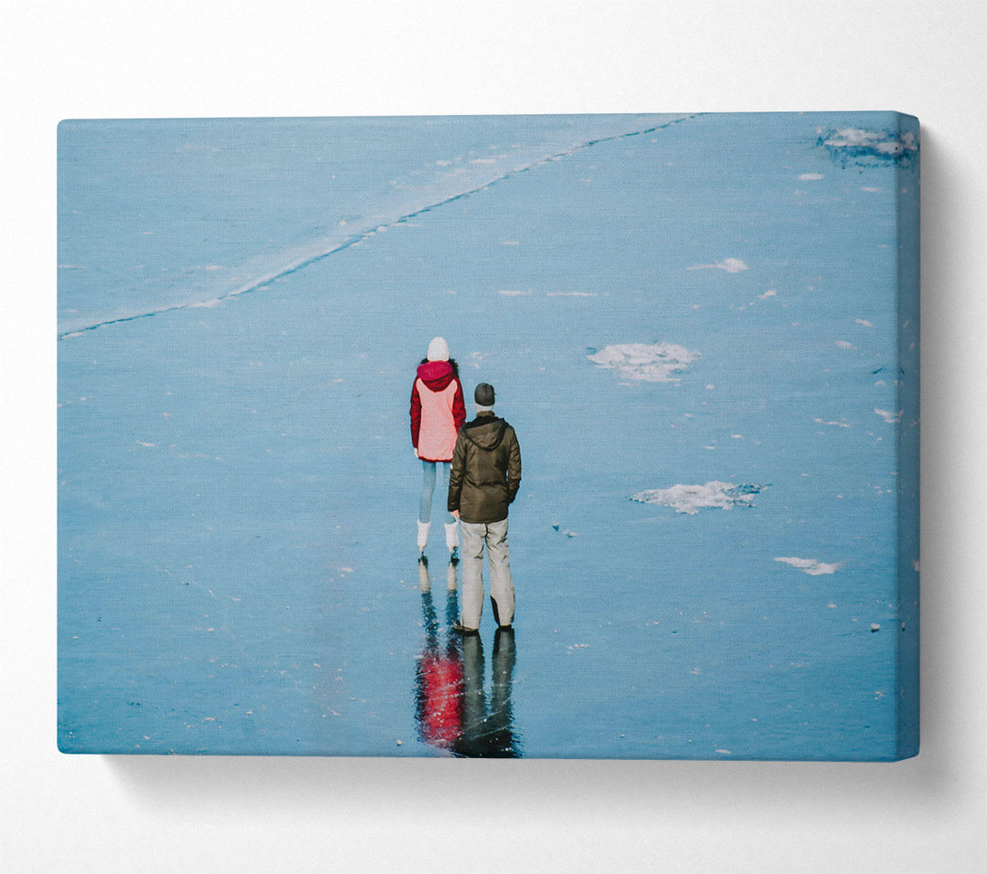  A Canvas Print of Blue Ice Reflections Canvas Art