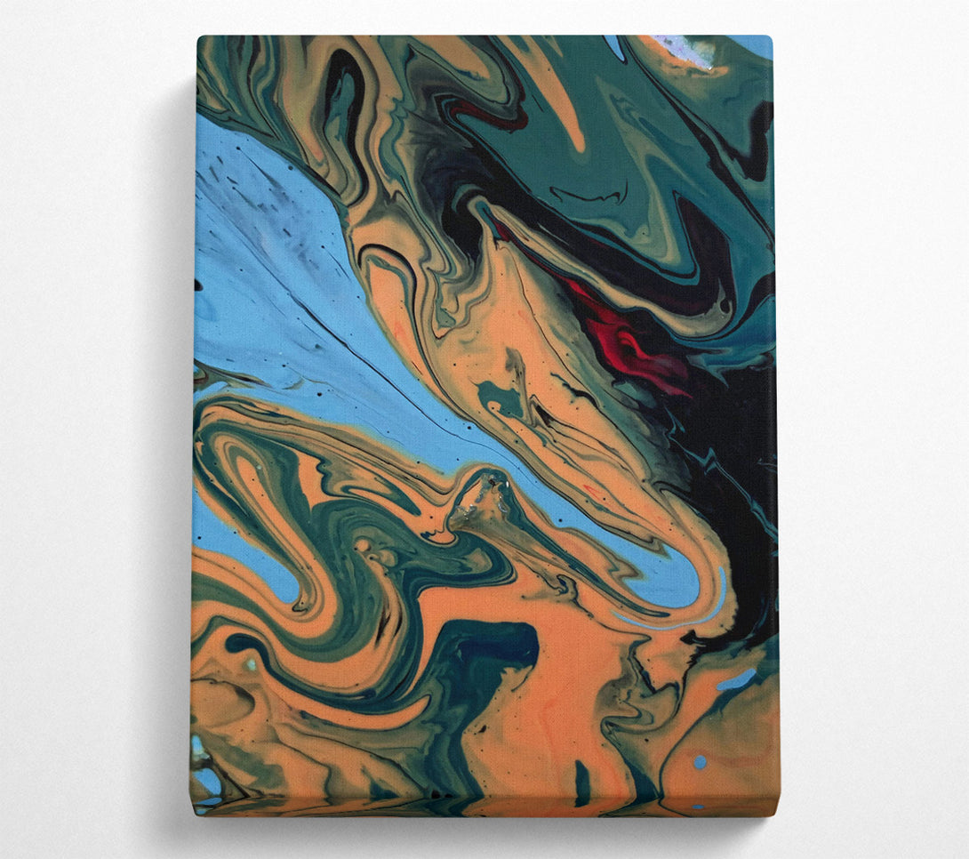  A Canvas Print of Teal Swirling Dreams Canvas Art