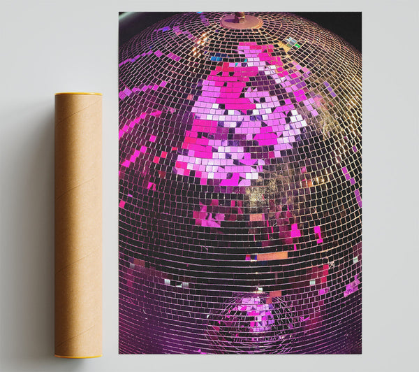 Purple Disco Ball Print