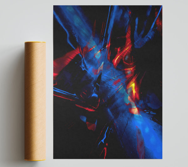 Blue And Red Reflections Giclee Print