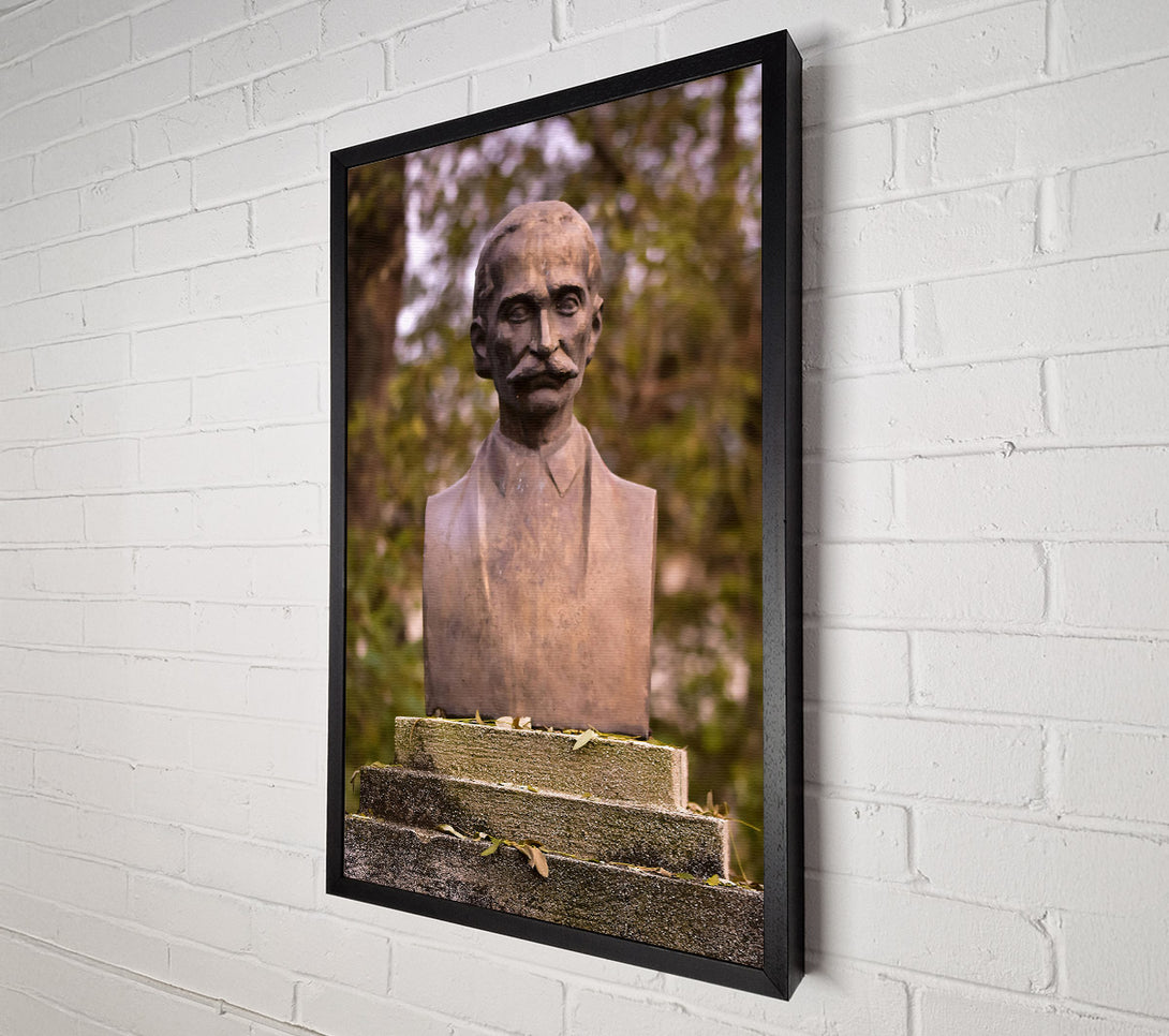  A Canvas Print of Bronze Man In Fall Canvas Print