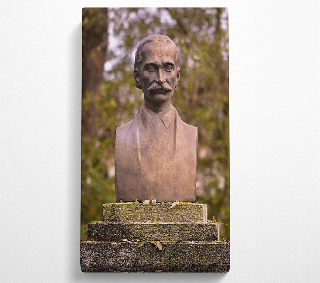  A Canvas Print of Bronze Man In Fall Canvas Print