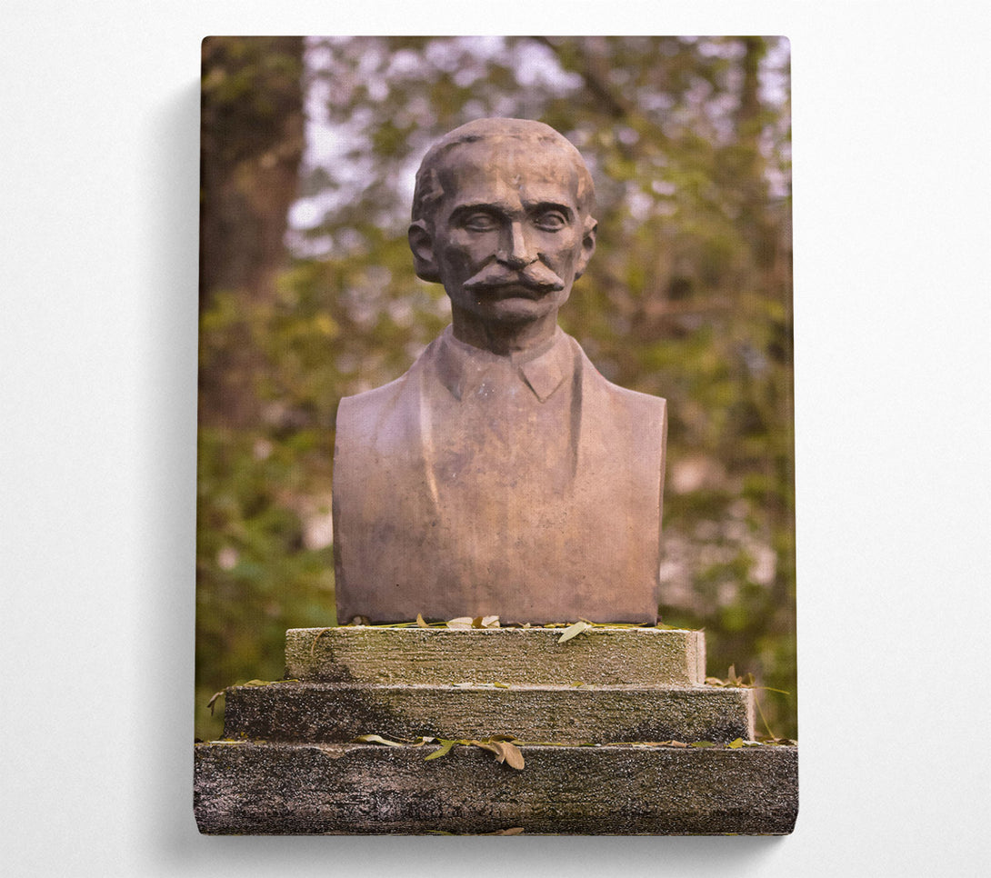  A Canvas Print of Bronze Man In Fall Canvas Print