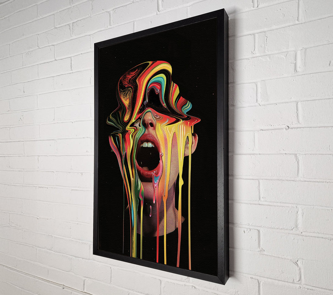  A Canvas Print of Dripping Paint Scream Canvas Art