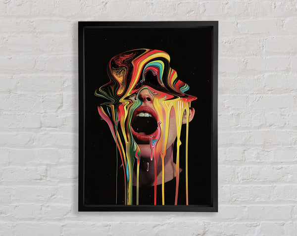 Dripping Paint Scream Framed Print