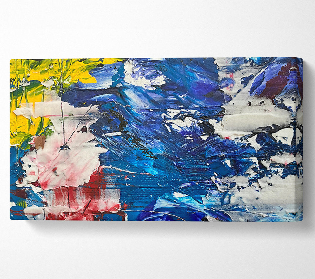  A Canvas Print of Blue And White Abstract Canvas Wall Art