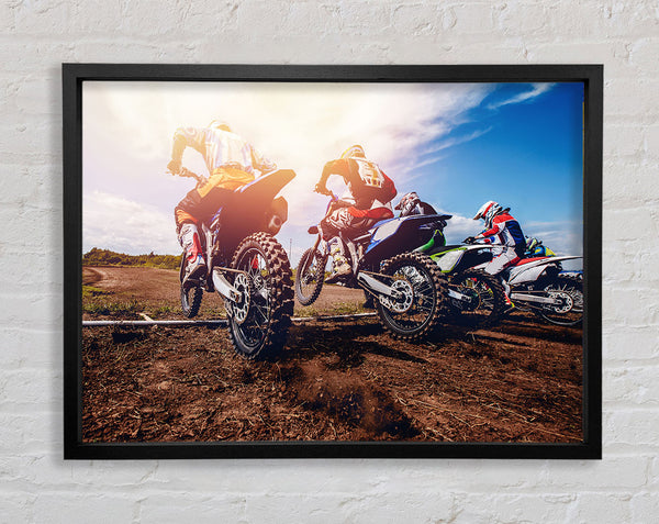 Drity Bikes Framed Print
