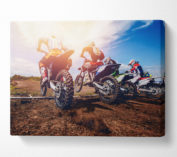  A Canvas Print of Drity Bikes Canvas Wall Art