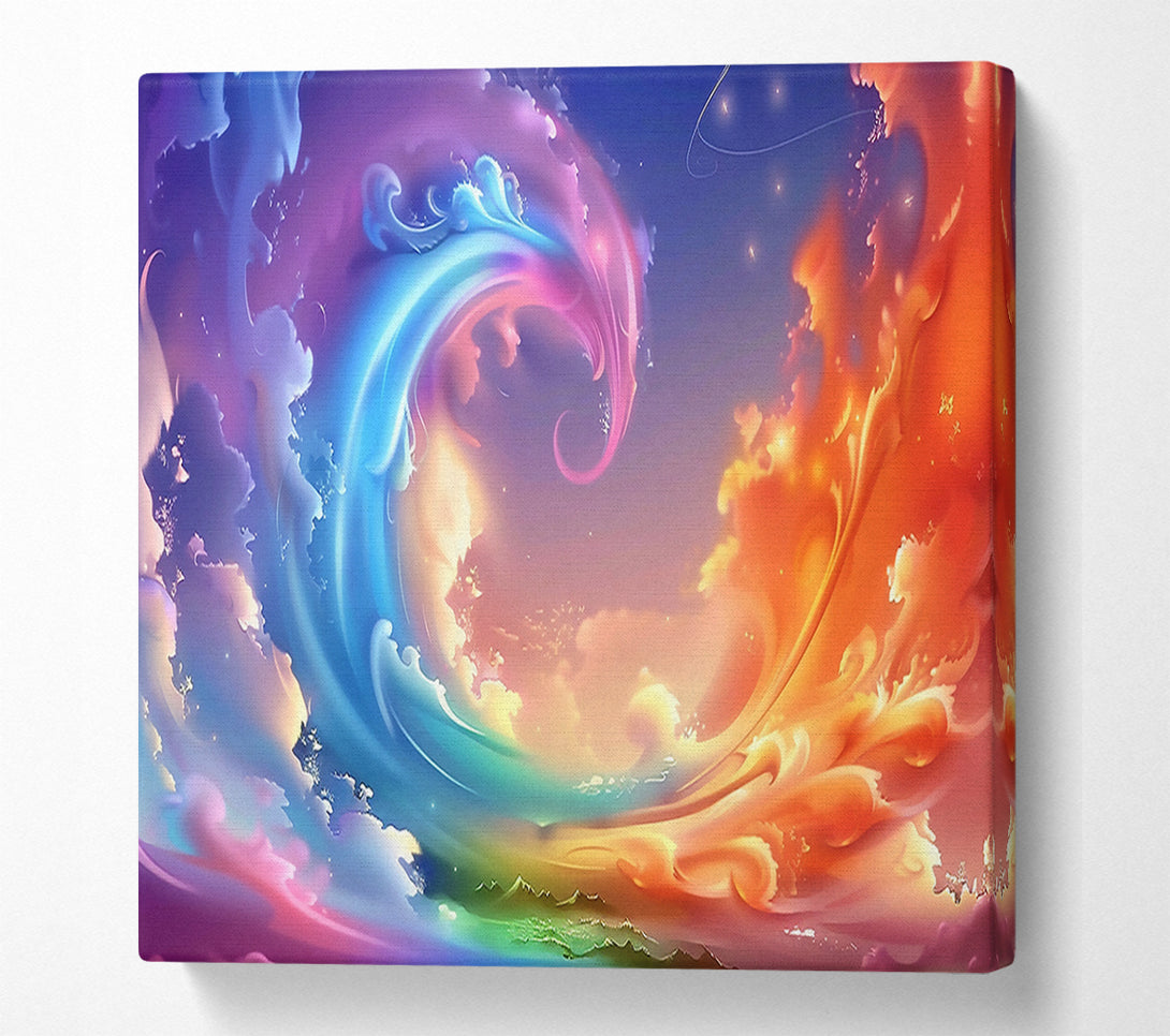  A Canvas Print of Orange Sky Dreamscape Canvas Print