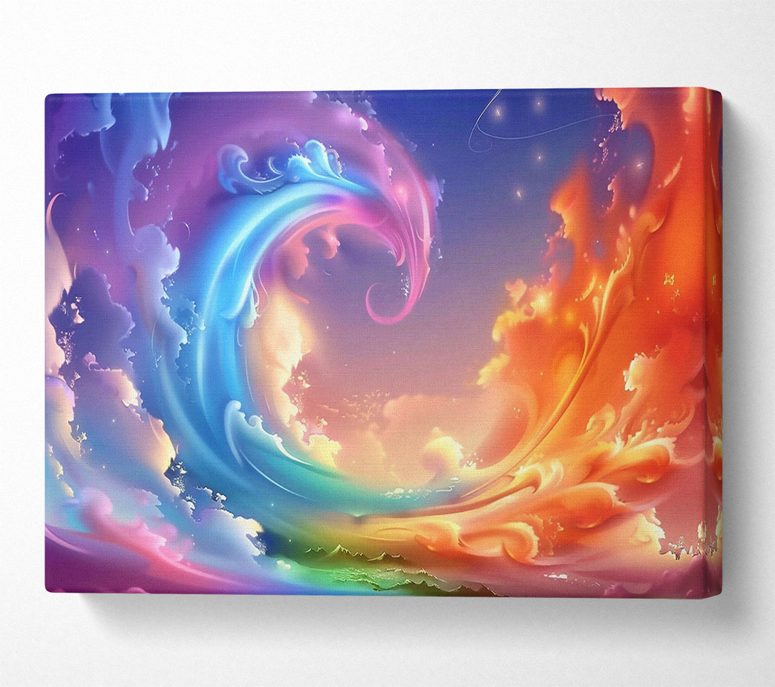 A Canvas Print of Orange Sky Dreamscape Canvas Print