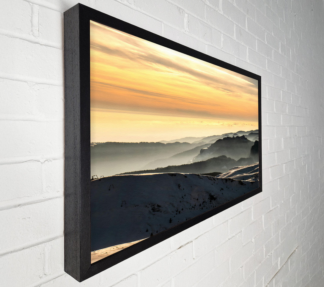  A Canvas Print of Golden Mountain Layers Canvas Print