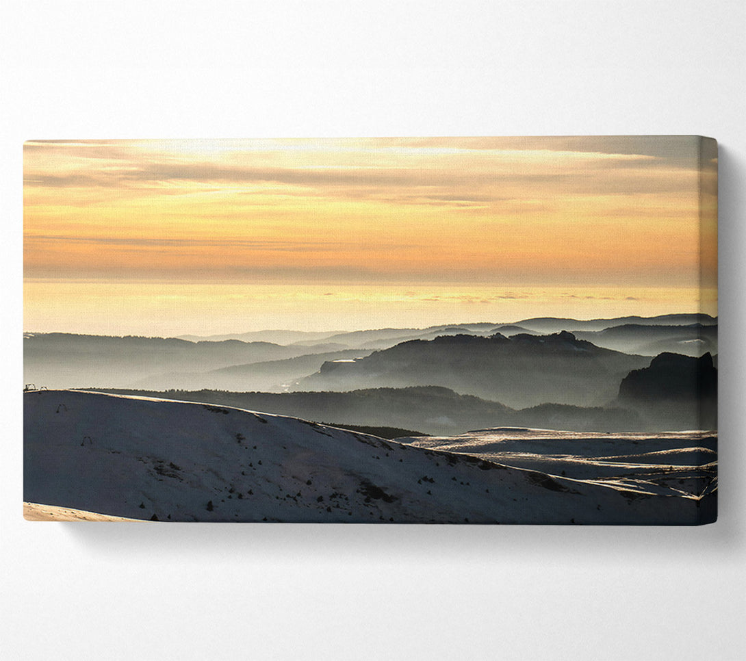  A Canvas Print of Golden Mountain Layers Canvas Print