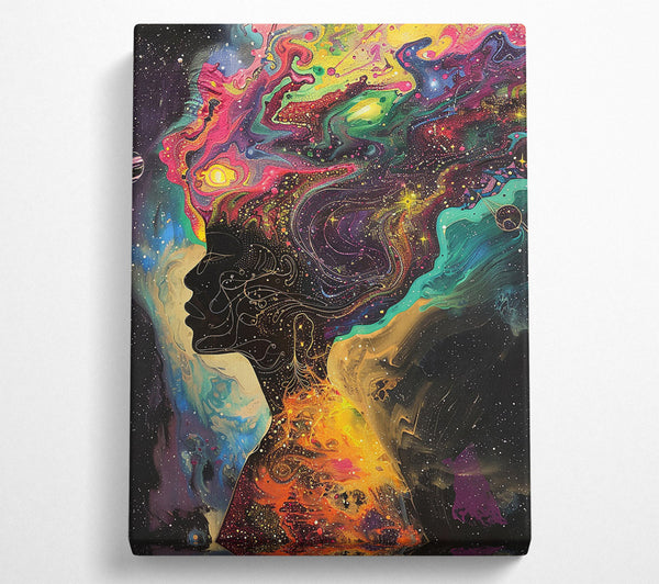  A Canvas Print of Cosmic Gold Embrace Canvas Print
