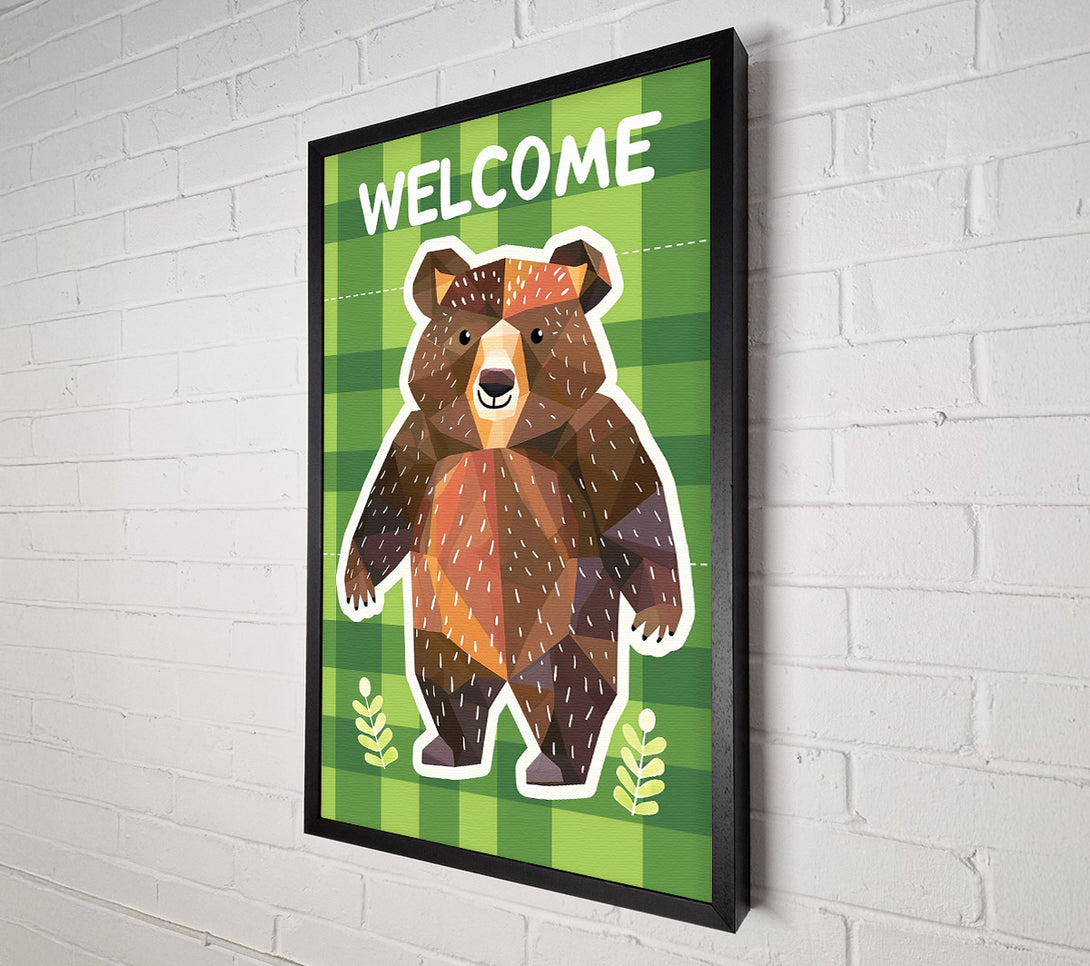  A Canvas Print of Brown Bear Welcome Canvas Art