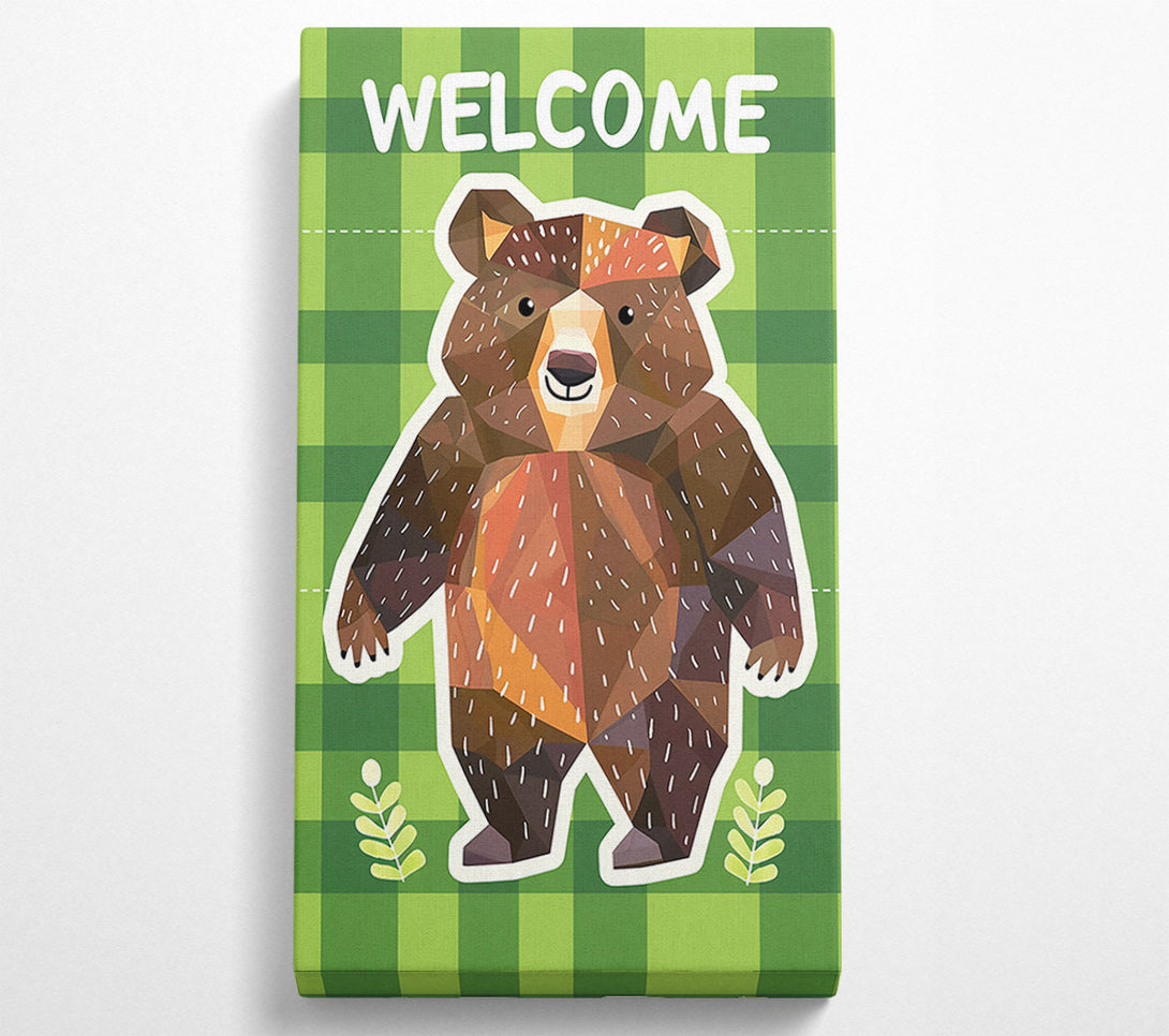  A Canvas Print of Brown Bear Welcome Canvas Art