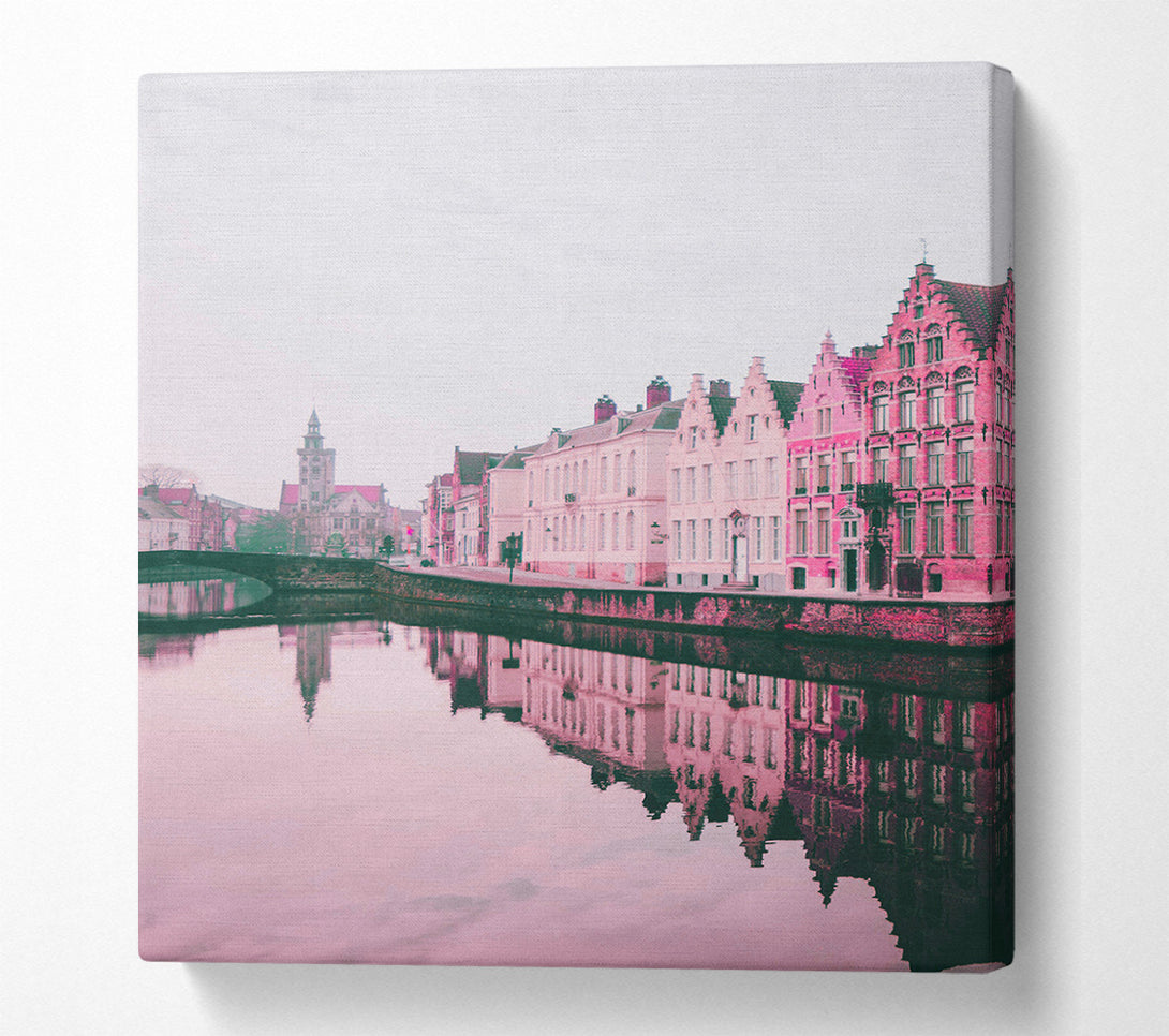 A Canvas Print of Dutch Canal Canvas Print