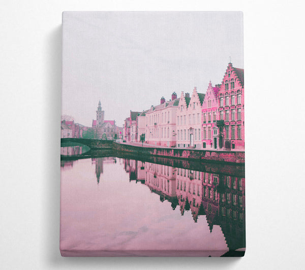  A Canvas Print of Dutch Canal Canvas Print