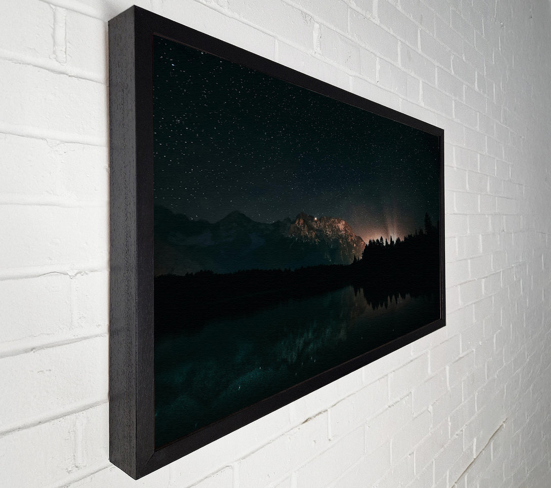  A Canvas Print of Blue Night Sky Reflection Canvas Wall Art